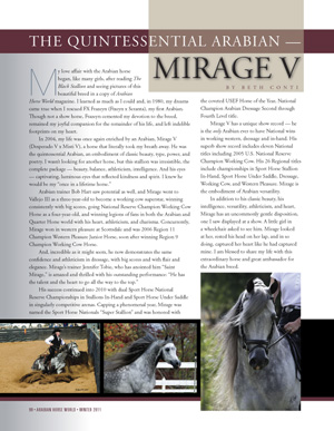 Mirage V++++// featured in Arabian Horse World Newsstand Issue